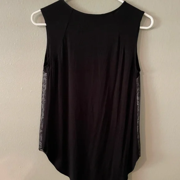 RACHEL Rachel Roy Gold Necklace Snakeskin Tank Top Size XS - Picture 2 of 11